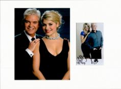 Philip Schofield and Holly Willoughby 16x12 overall mounted signature piece. Good condition. All