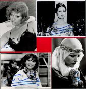 Claudia Cardinale signed photo collection. 3 included. Tunisian-born Italian film actress who