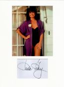 Linda Gray 16x12 overall mounted signature piece includes signed album page and a superb colour