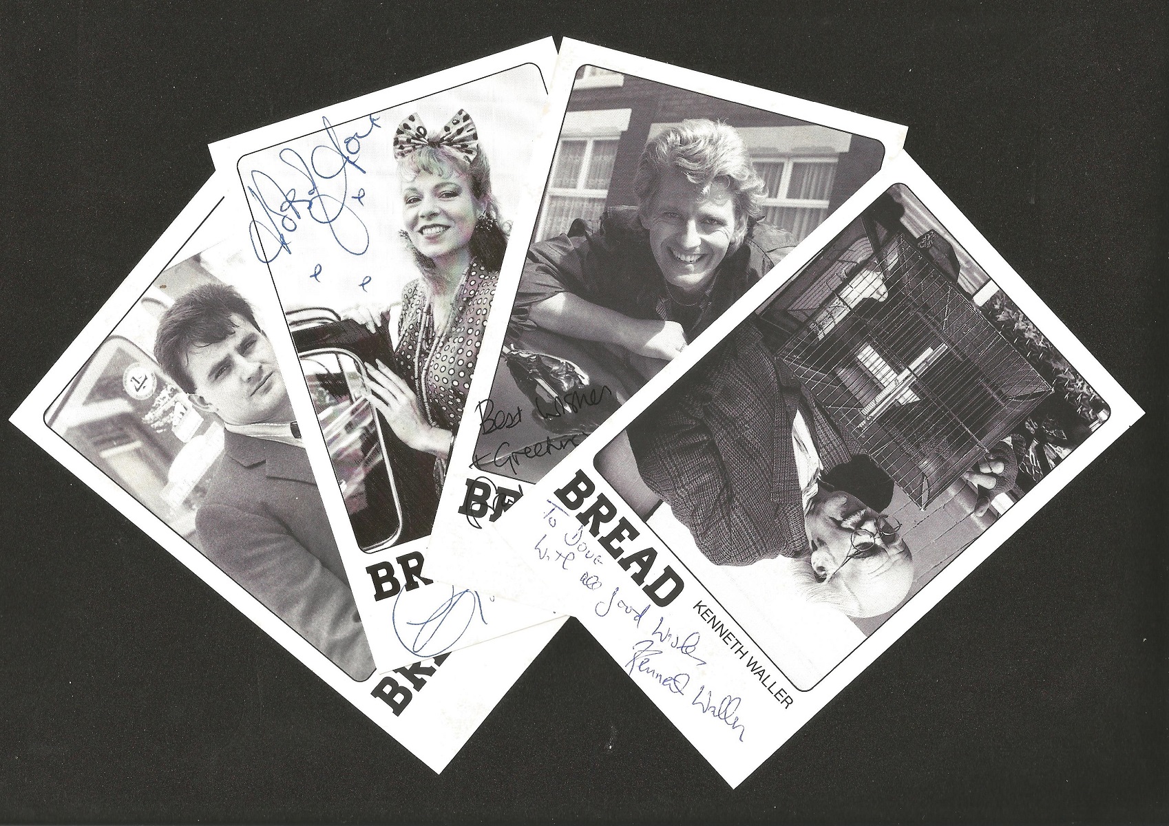 Bread collection of 10 signed 6x4 black and white photographs. These black and white signed promo