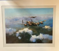 Robert Taylor Colour 24x20 Print Signed in pencil by Leonard Cheshire Titled 'Lancaster'. First