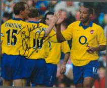 Arsenal Legend Ray Parlour Hand signed 10x8 Colour Photo. Dedicated. Photo shows Captain Parlour