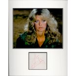 Farah Fawcett 16x12 overall mounted signature piece includes signed album page and colour photo.
