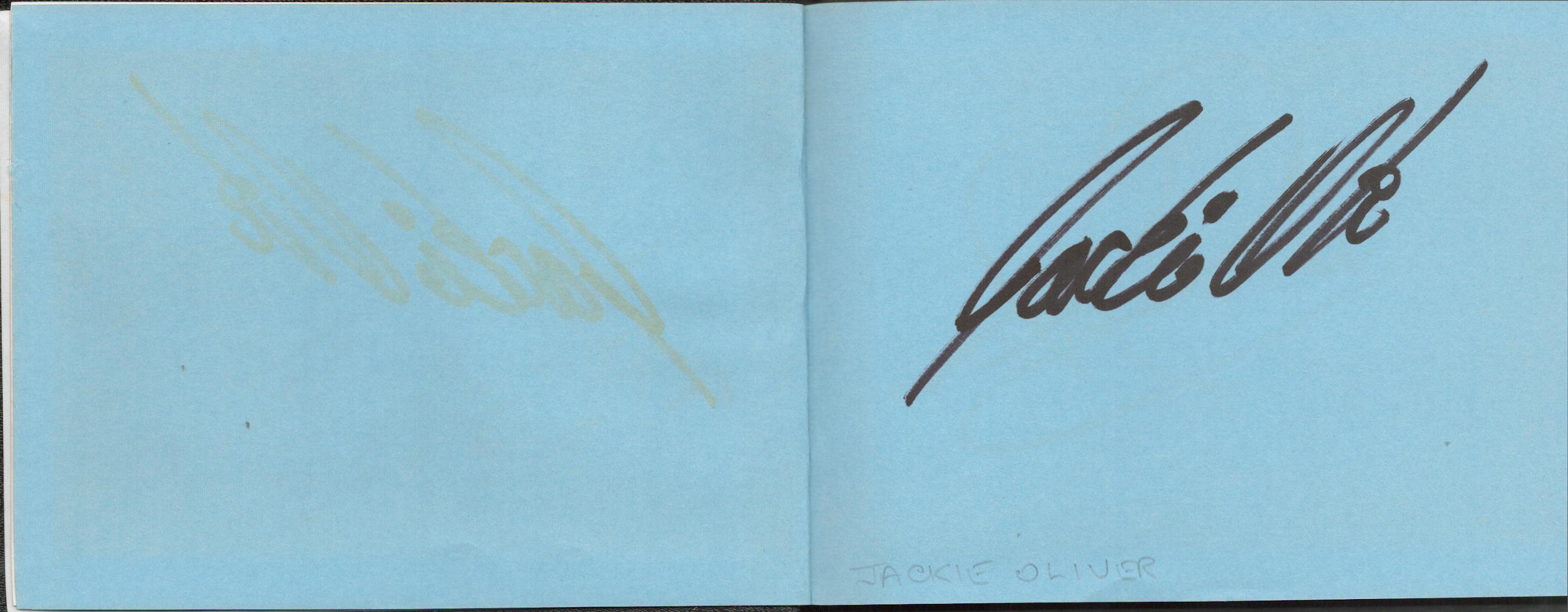 An Autograph Book Containing 25 Fantastic Signatures including Rory Underwood, Jackie Oliver, - Image 2 of 5