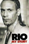 Rio Ferdinand Hand signed First Edition Hardback Book Titled 'Rio-My Story'. Hand signed on front