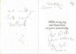 Reg and Ronnie Kray signed Anniversary Card addressed to Bradley and Donna dated 1999. Ronald Ronnie