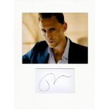 Tom Hiddleston 16x12 overall The Night Manager mounted signature piece includes signed album page