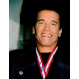 Arnold Schwarzenegger signed 10x8 colour photo. Austrian-American film actor, former bodybuilder,