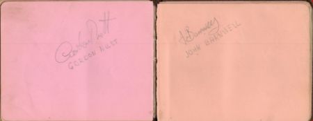 Sport, vintage autograph book from the 50s/60s decades. Signed by stars including Walley Barns, John