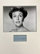 Joyce Grenfell 16x12 mounted signature piece includes signed album page and superb black and white