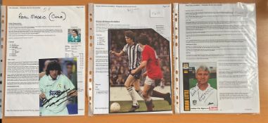Football collection of signature pieces. Includes John Borthwick-Darlington, Brian Horon-Brighton,