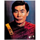 George Takei signed 10x8 colour photo. Dedicated. American actor and activist. He is internationally
