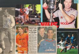 General Sport Collection. Mixture of signed newspaper articles signed photos and signed magazine