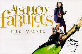 Joanna Lumley signed 12x8 Absolutely Fabulous The Movie colour photo. Good condition. All autographs