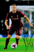 Footballer Ragnar Klavan Liverpool 12x8 signed coloured photo. Ragar Klavan was a reliable centre-