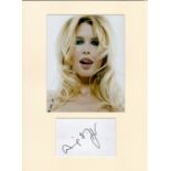 Claudia Schiffer 16x12 overall mounted signature piece includes signed album page and a stunning