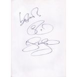 Rick Wakeman large signature on A4 white paper. Good condition. All autographs come with a