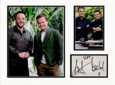 Ant and Dec 16x12 overall Im a Celebrity mounted signature piece includes signed album page and