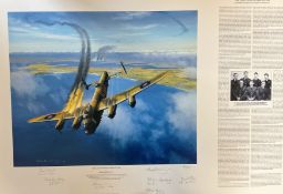 Mark Postlethwaite Multi Signed Colour 28x19 Limited Edition 14/150 Print Titled 'The Last Flight of