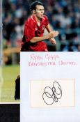 Footballer Ryan Giggs Manchester United 10x8 coloured photo with signed white page. Giggs made his