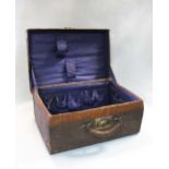 An early 20th century crocodile leather dressing case,