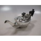 A silver bachelor teapot, Chester hallmark, 20th century