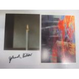 Gerhard Richter (German 1932-) Two signed postcards 'Karze' and 'Hollandische Seeschlacht'