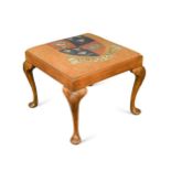 A tapestry covered walnut stool in the George II style,