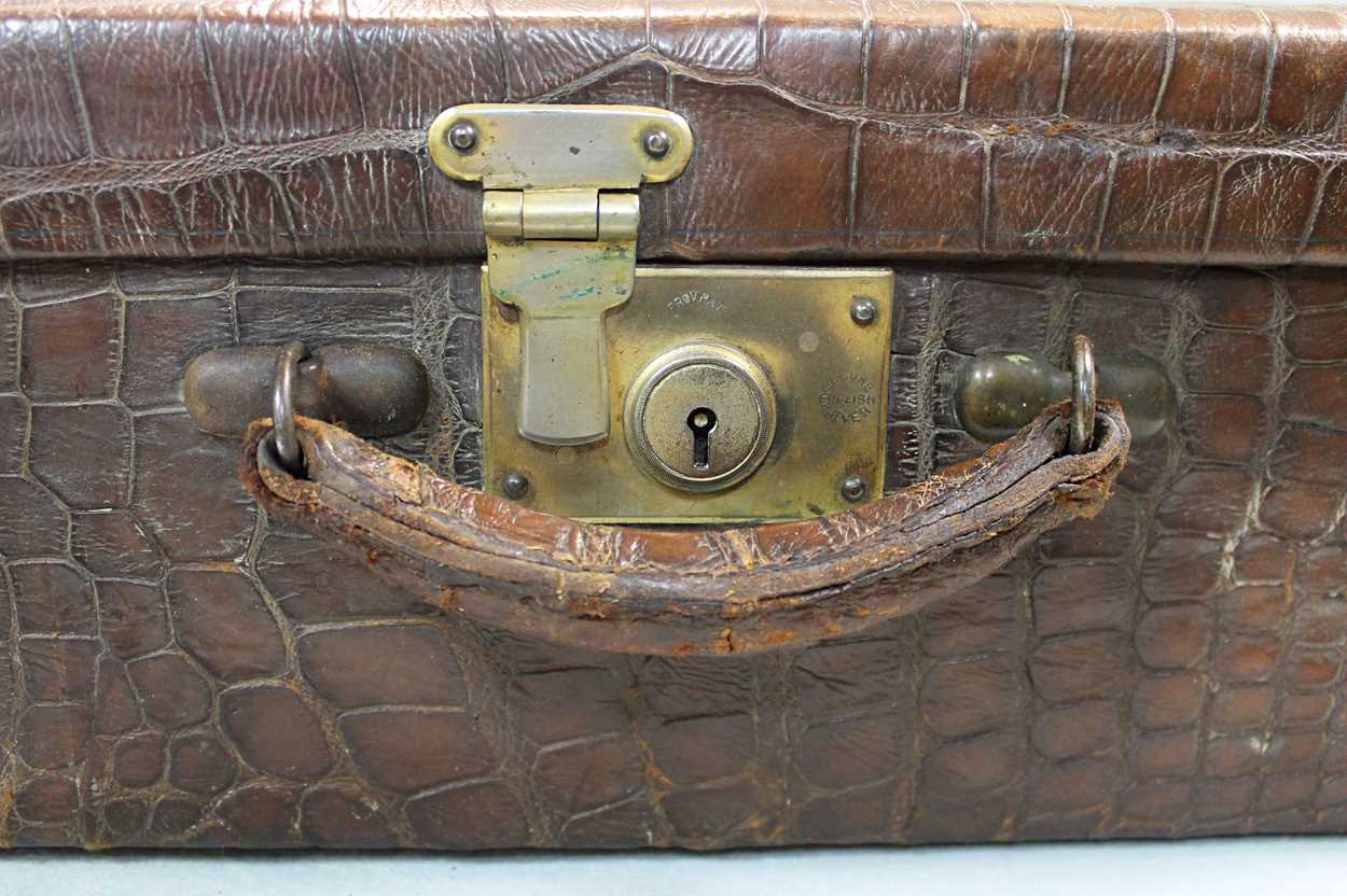 An early 20th century crocodile leather dressing case, - Image 4 of 7