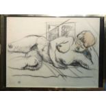 Jacques Segal, Reclining female nude, stamped with studio stamp and signed in pencil 'Jacques Segal'