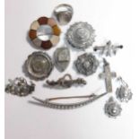 A collection of Victorian silver jewellery (13 items)