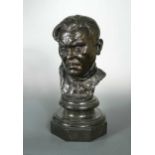 § Barney Seale, (British, 1896-1957), self portrait, bronze,