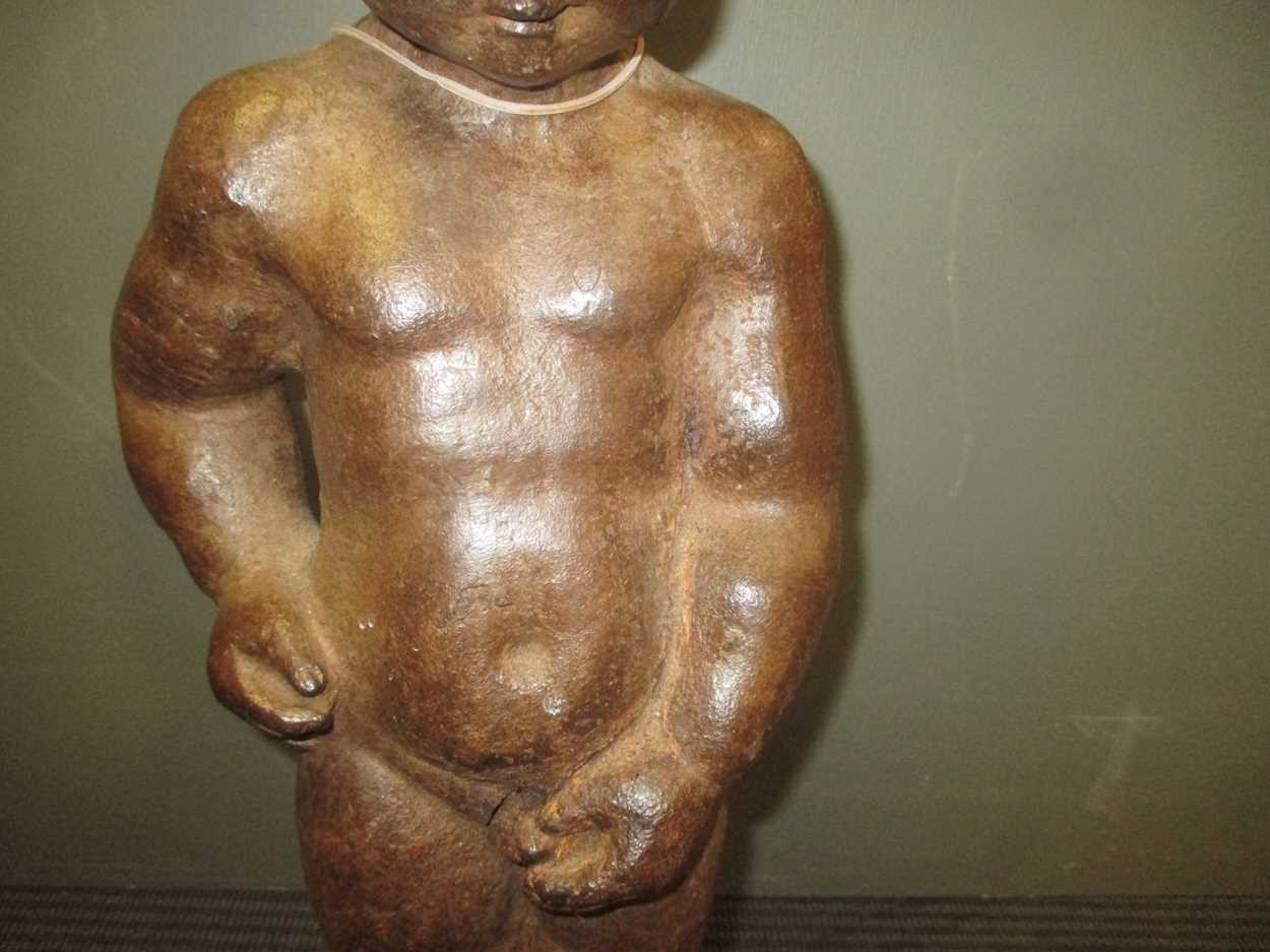 A cast iron figure of Manneken Pis, - Image 3 of 6