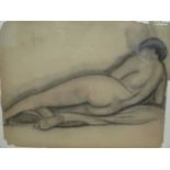 René Gen (French, 1895-1975), a pair of nude female studies, 1940s, each signed 'R.Gen', charcoal