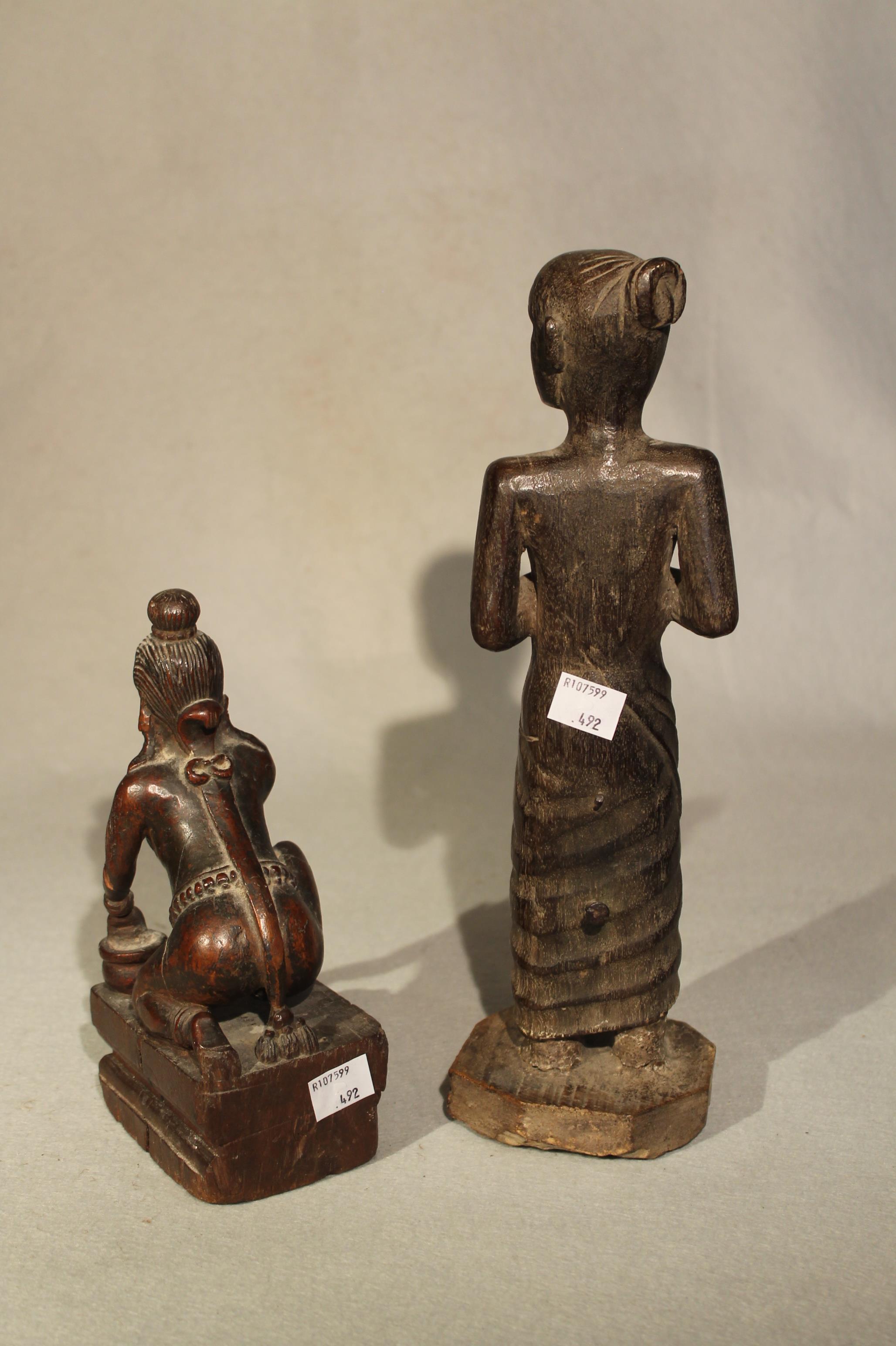 Two Indian wooden figures - Image 4 of 4