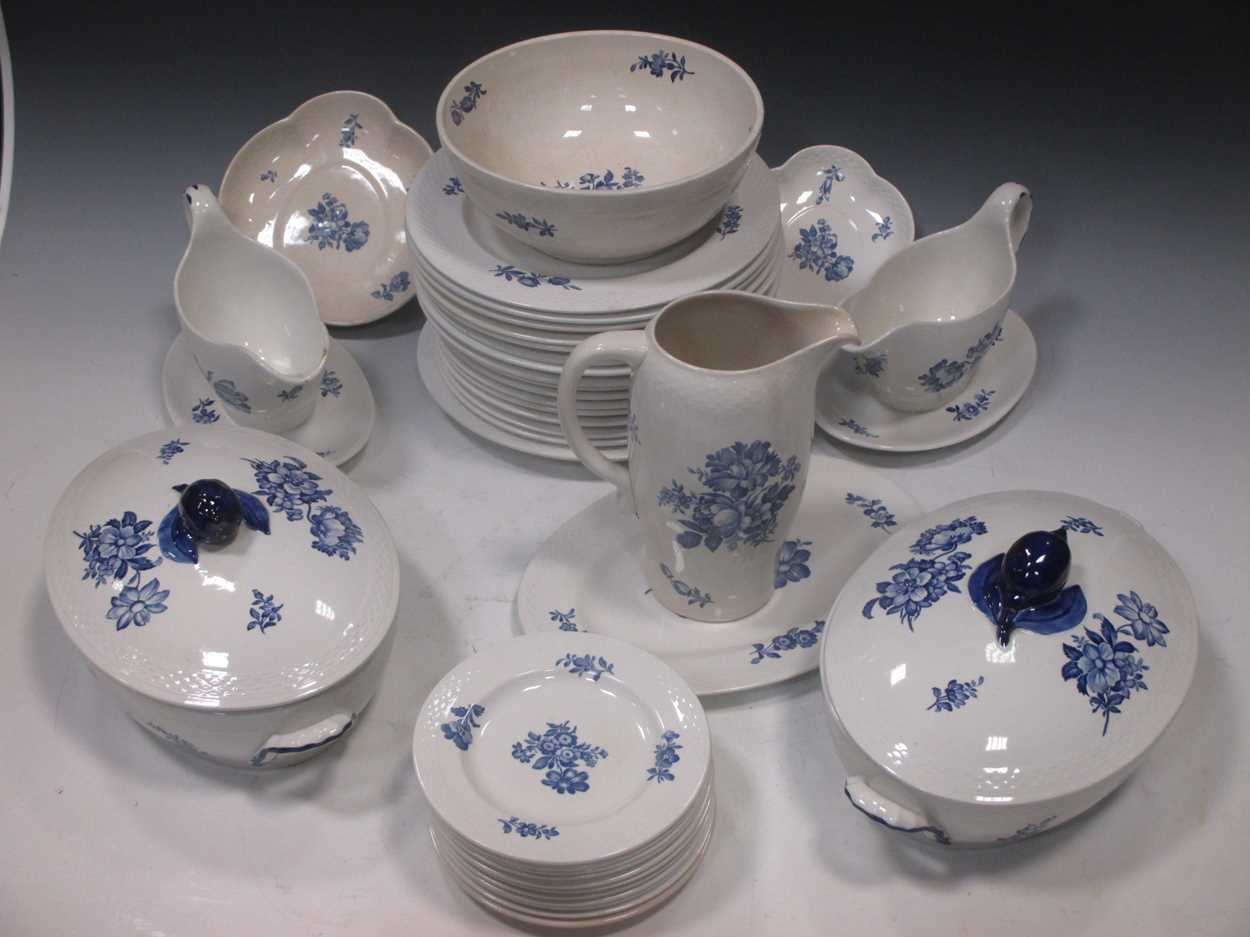 An early 20th century Royal Copenhagen blue flower angular pattern part dinner service/ coffee - Image 10 of 10