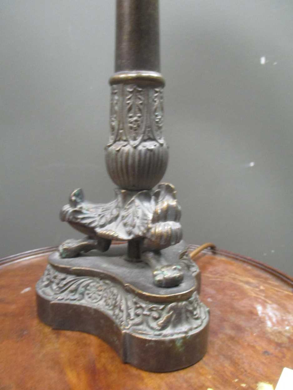 An Empire style bronze lamp, retailed by Harrods - Image 2 of 3
