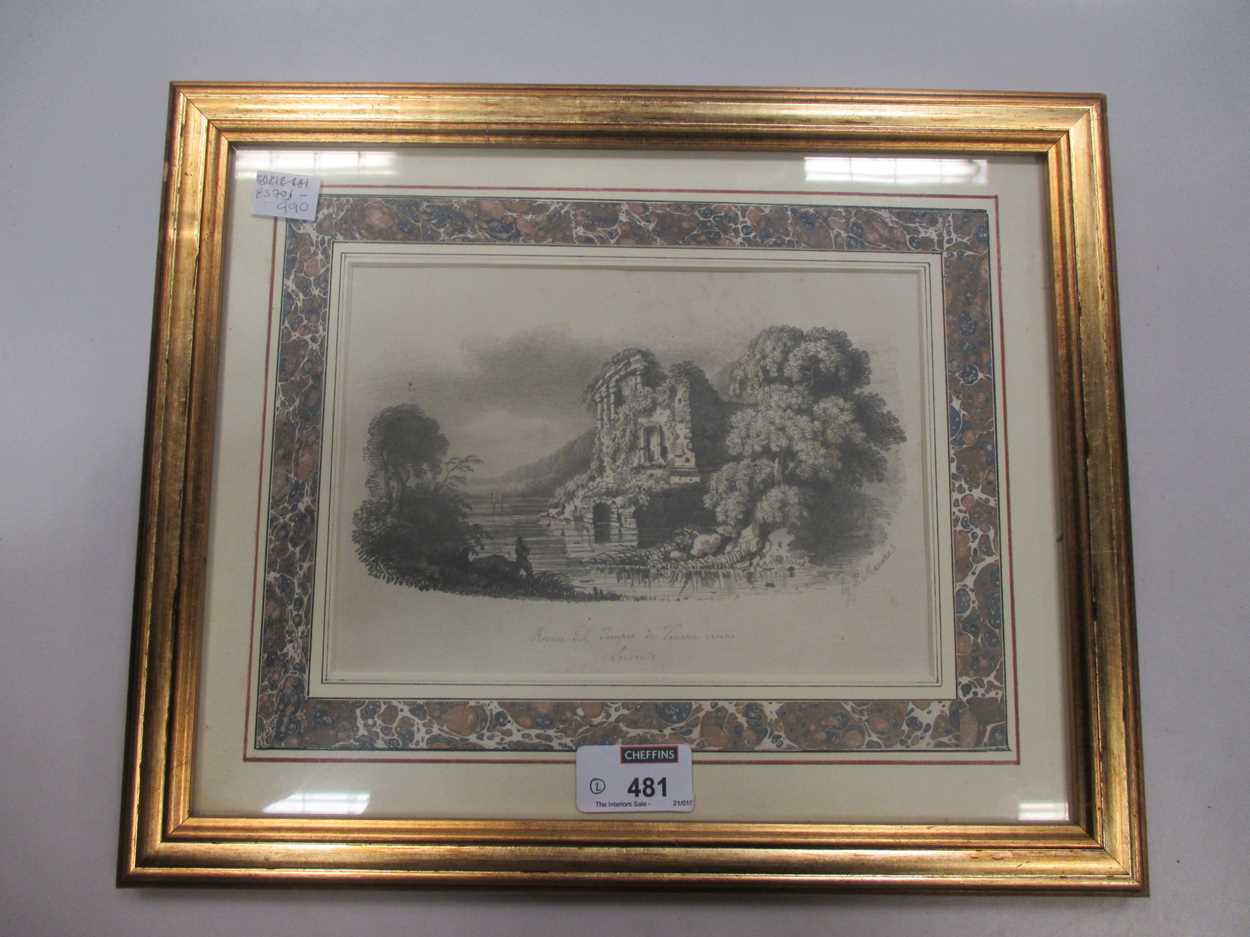 'P. Mainz', a pair of 19th century scenic pencil drawings of Sorrento and Naples, - Image 3 of 8