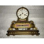 A French 19th century gilt metal mantel clock,