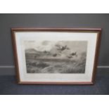 Archibald Thorburn (British 1860-1935) Grouse in Flight uncoloured photogravure, signed 61 x 89cm