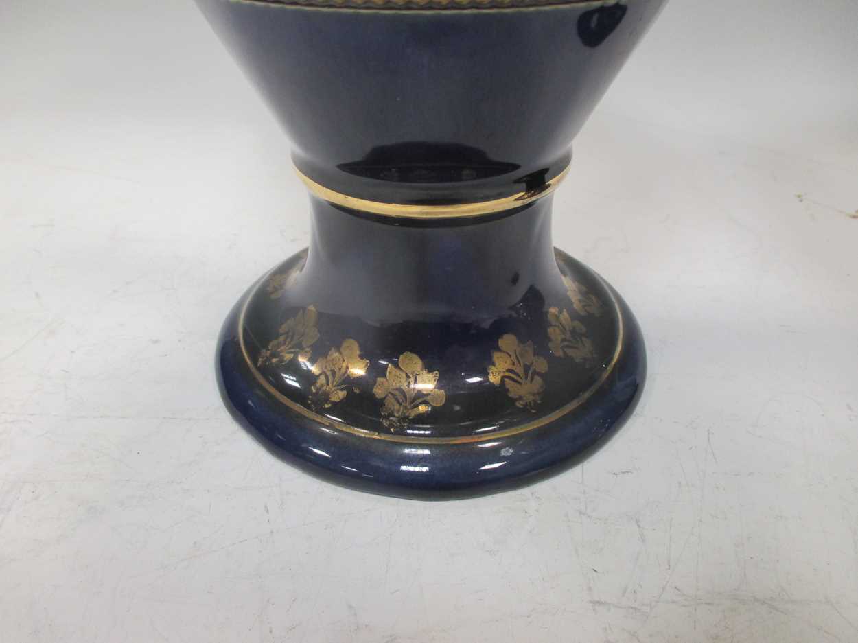 A large pair of Doulton Slater patent vases, 33.5cm high (2) - Image 3 of 9