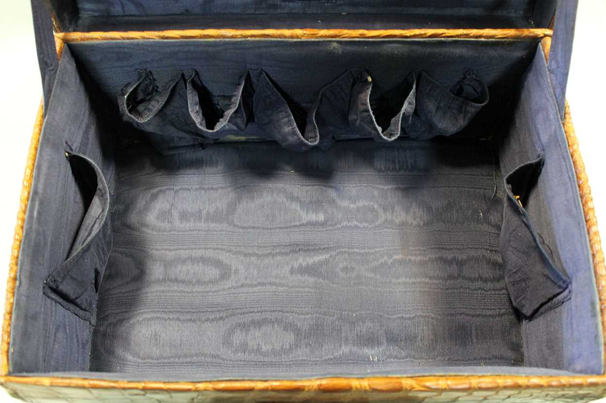 An early 20th century crocodile leather dressing case, - Image 3 of 7