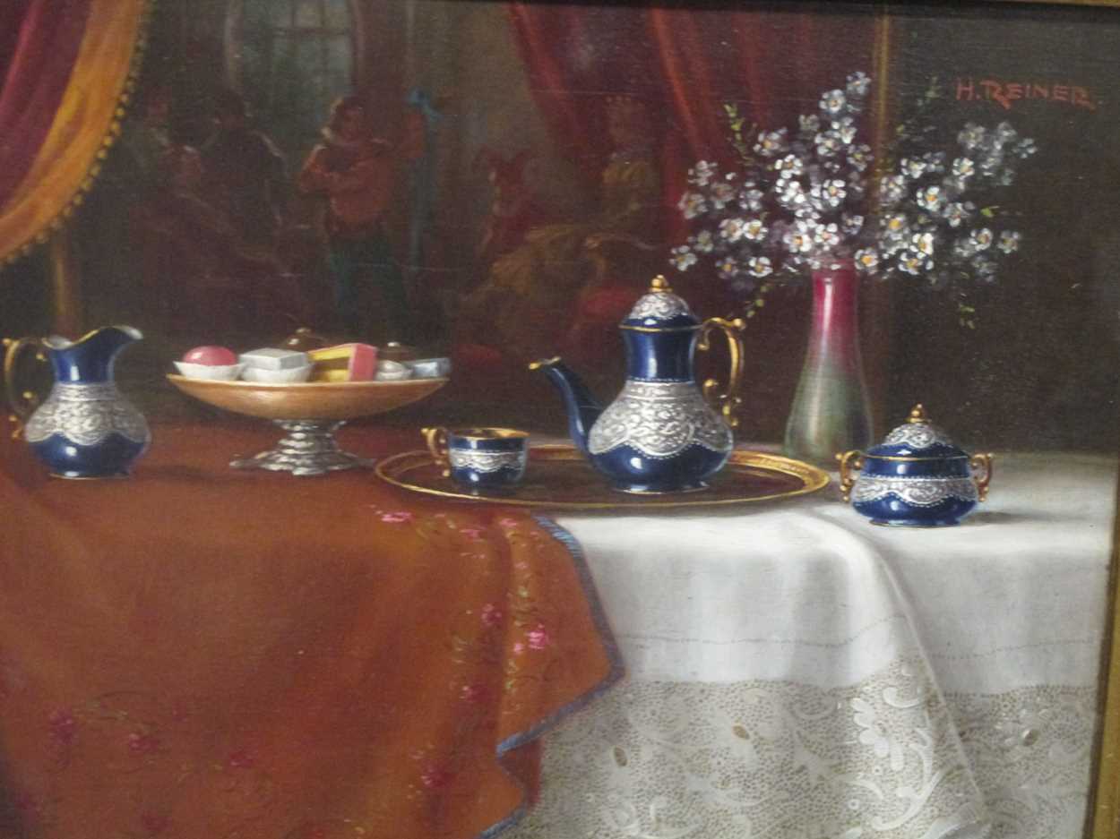 Hermann Reiner, Still life, oil on board, 20 x 26cm