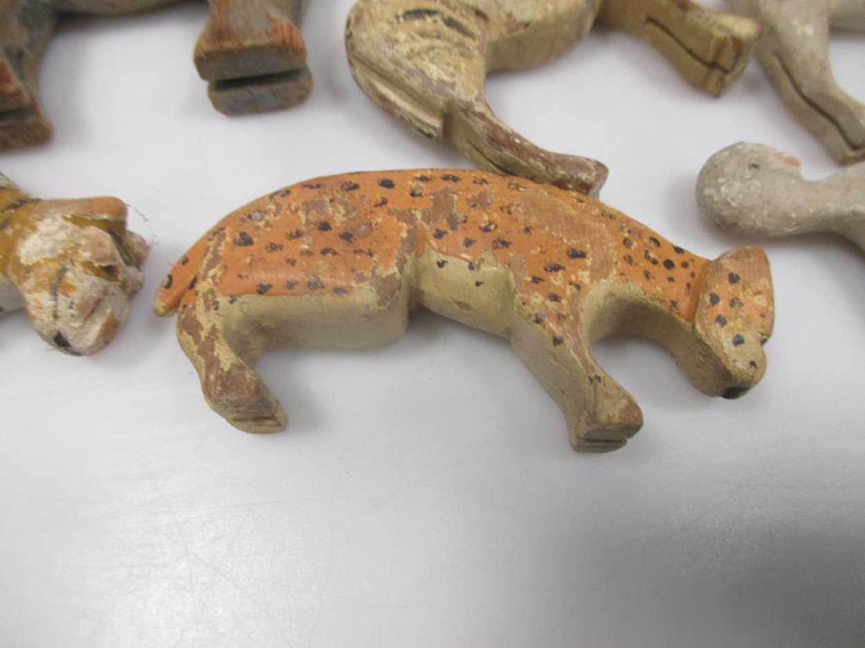 A group of Victorian wooden Noah's ark animals - Image 3 of 6