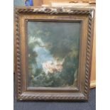 Fragonard print in glazed frame, 46 x 35cm