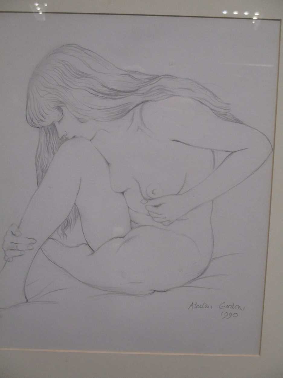 Alastair Gordon Marquess of Aberdeen (British 1920-2002) Female nude signed and dated '1990'