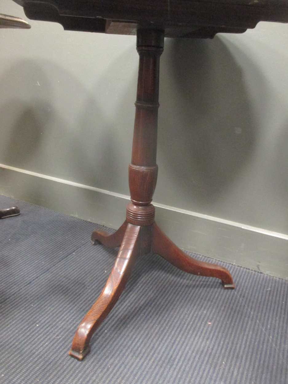 Three 19th century tripod tables and another tripod table, the tallest 74cm high (4) - Image 15 of 19