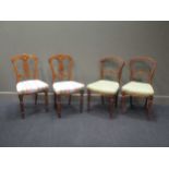 Two pairs of Victorian chairs of a similar design