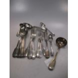 A quantity of fiddle and thread pattern silver flatware, c.38.3ozt