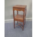 A Sheraton mahogany wash-stand 85 x 37 x 36cm